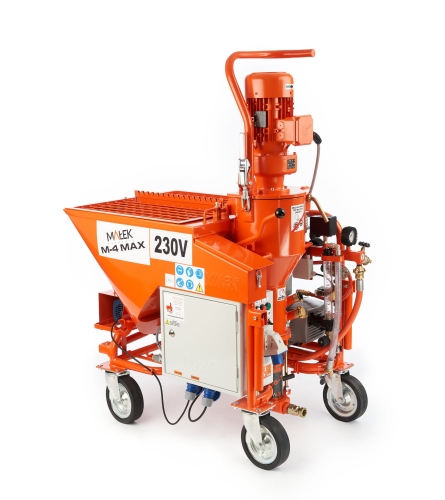 Agregat tynkarski Małek M-4 MAX 230V z czujnikiem poziomu zaprawy – widok ogólny